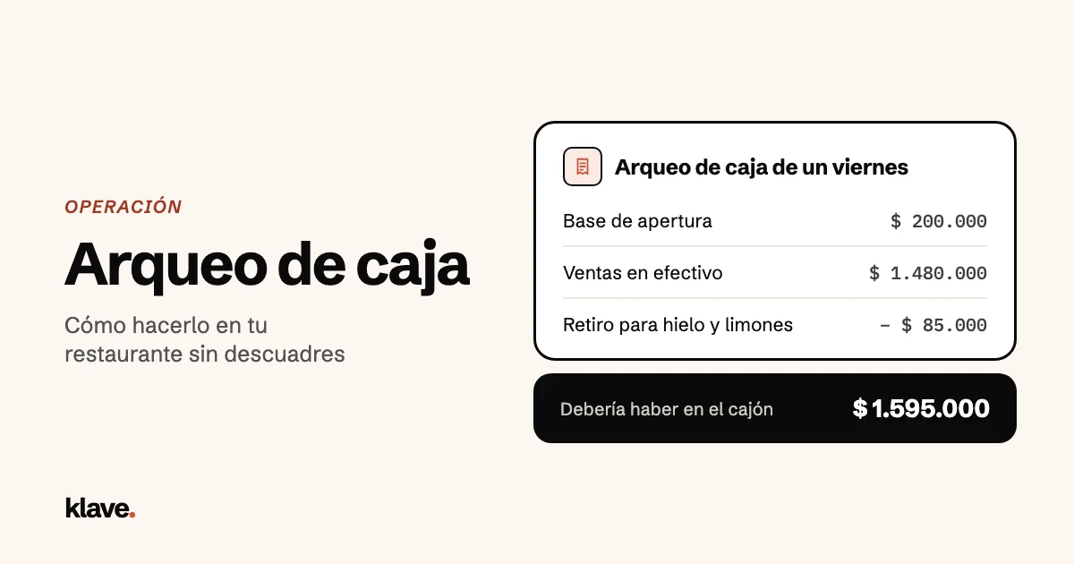 Arqueo de caja, cómo hacerlo en tu restaurante sin descuadres