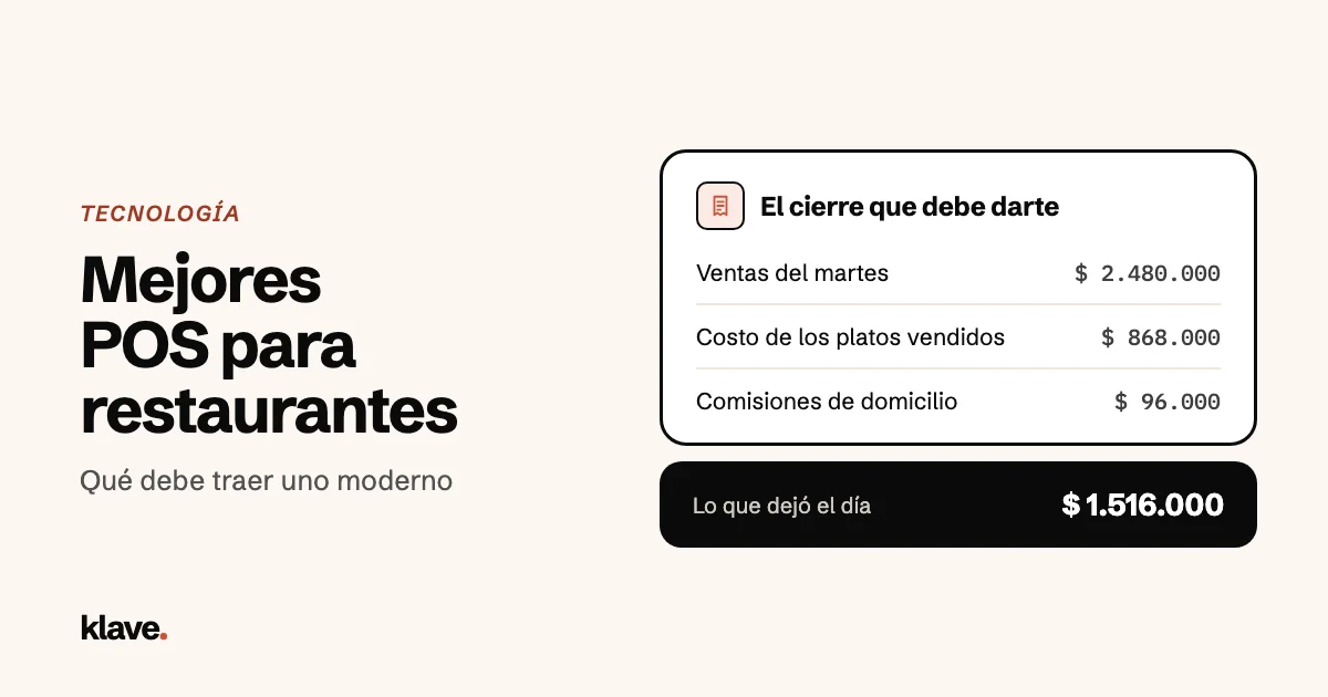 Mejores POS para restaurantes, qué debe traer uno moderno